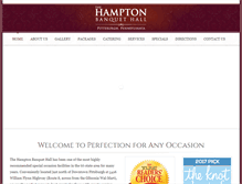 Tablet Screenshot of hamptonbanquethall.com